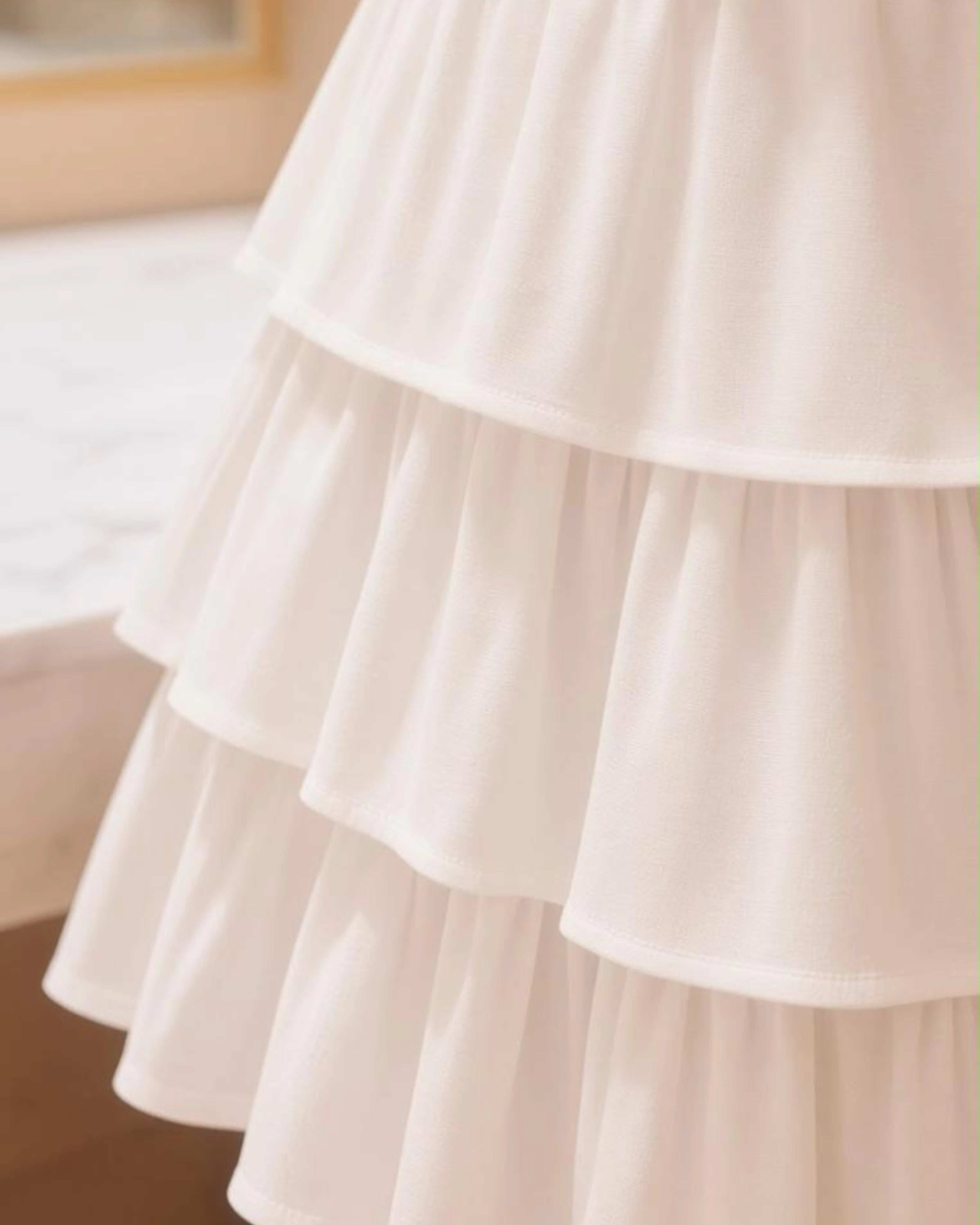 White Ruffle Dress