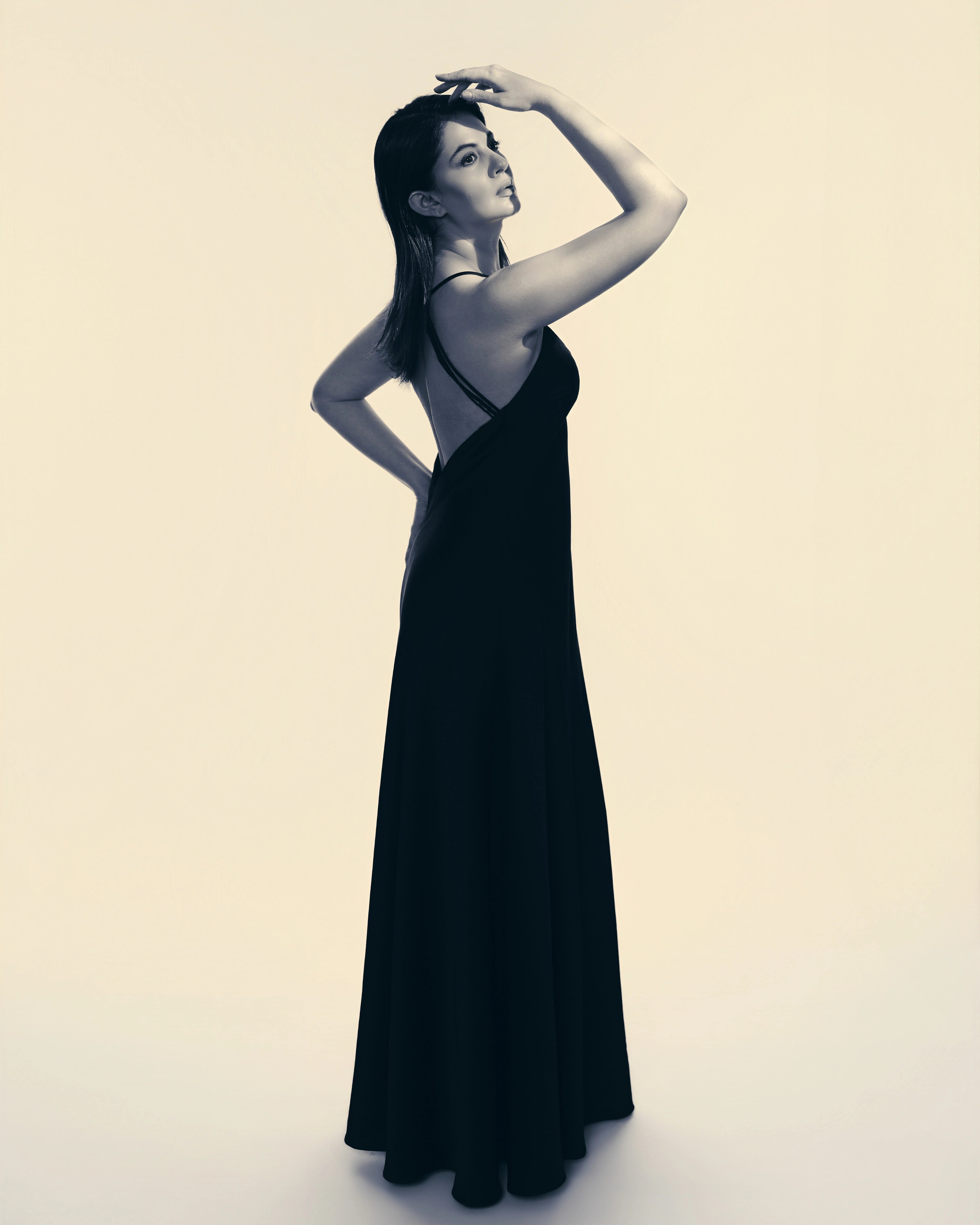 Black Satin Silk Dress