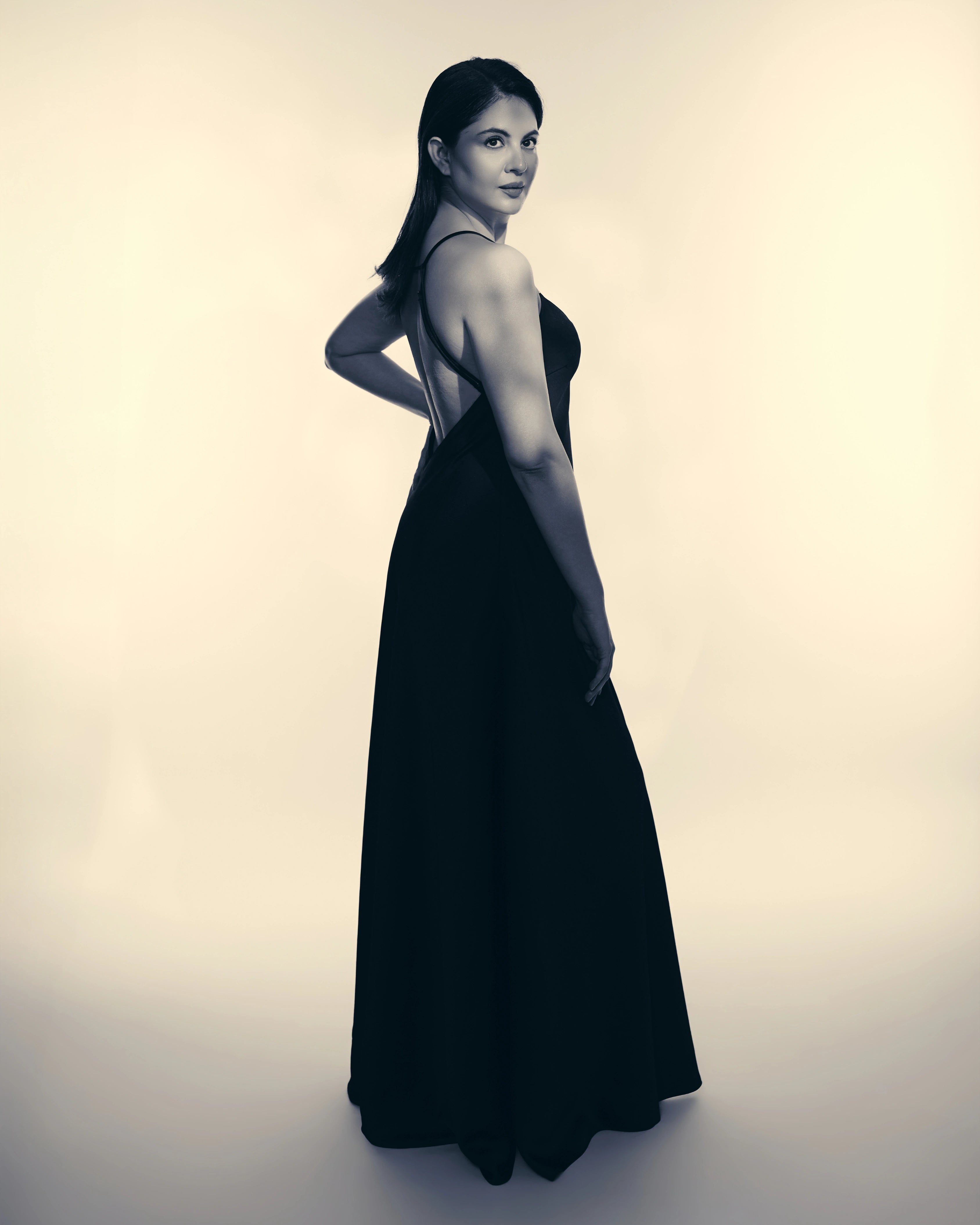 Black Satin Silk Dress