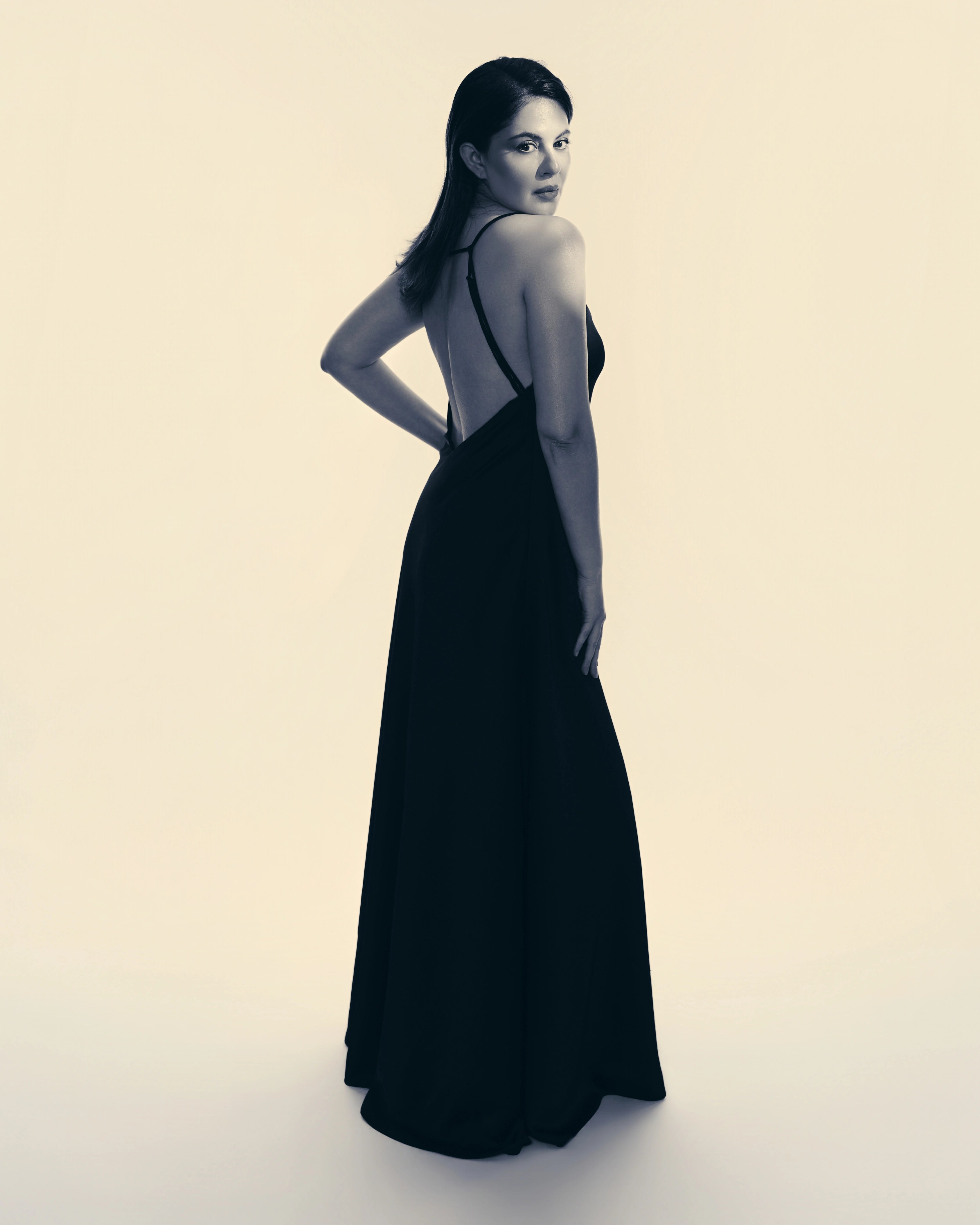Black Satin Silk Dress