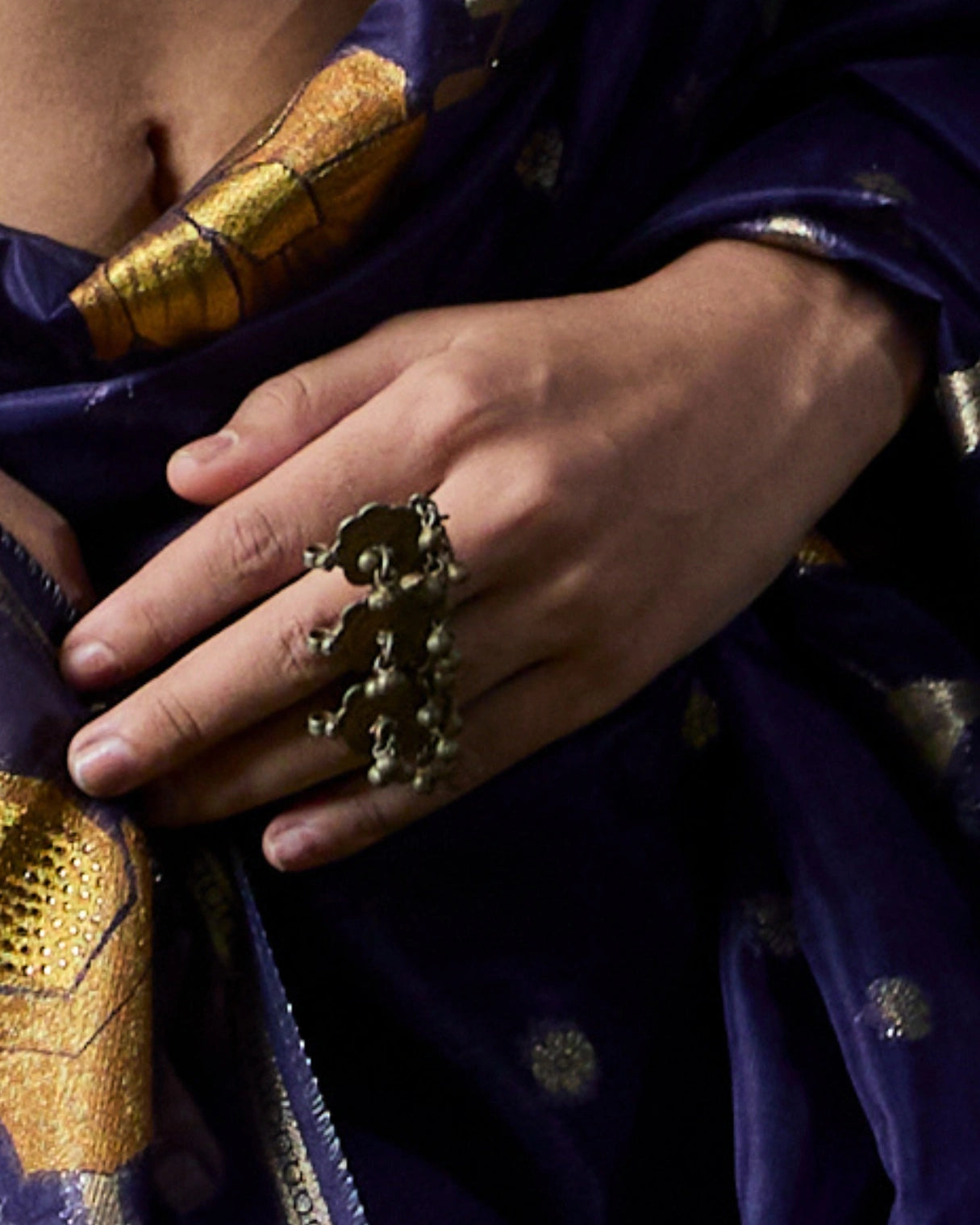 Viraasat Ghungroo Statement Ring