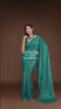 Blue Shimmer Georgette Saree with All Over Heavy Sequin Embroidery 